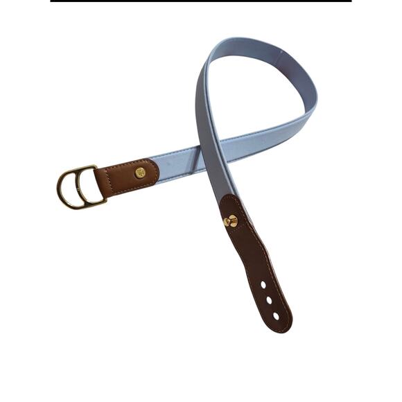 Lauren Ralph Lauren Kenton Skinny Womens Belt Light Blue 32' - Picture 1 of 6